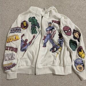 Cream Marvel hoodie